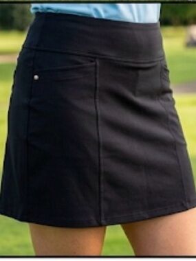 CAFFE MARRAHESH Ultra Tummy Control Skort, Women’s Size M, Black